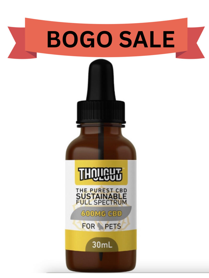 ThoughtCloud -Full Spectrum CBD for Pets in Cold Pressed Hemp Seed Oil 300mg, 600mg, 1200mg